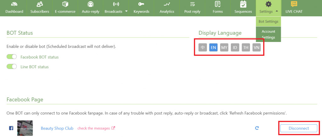 (8) Bot Settings - CHATISFY BLOG